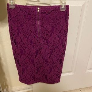 Floral lace skirt